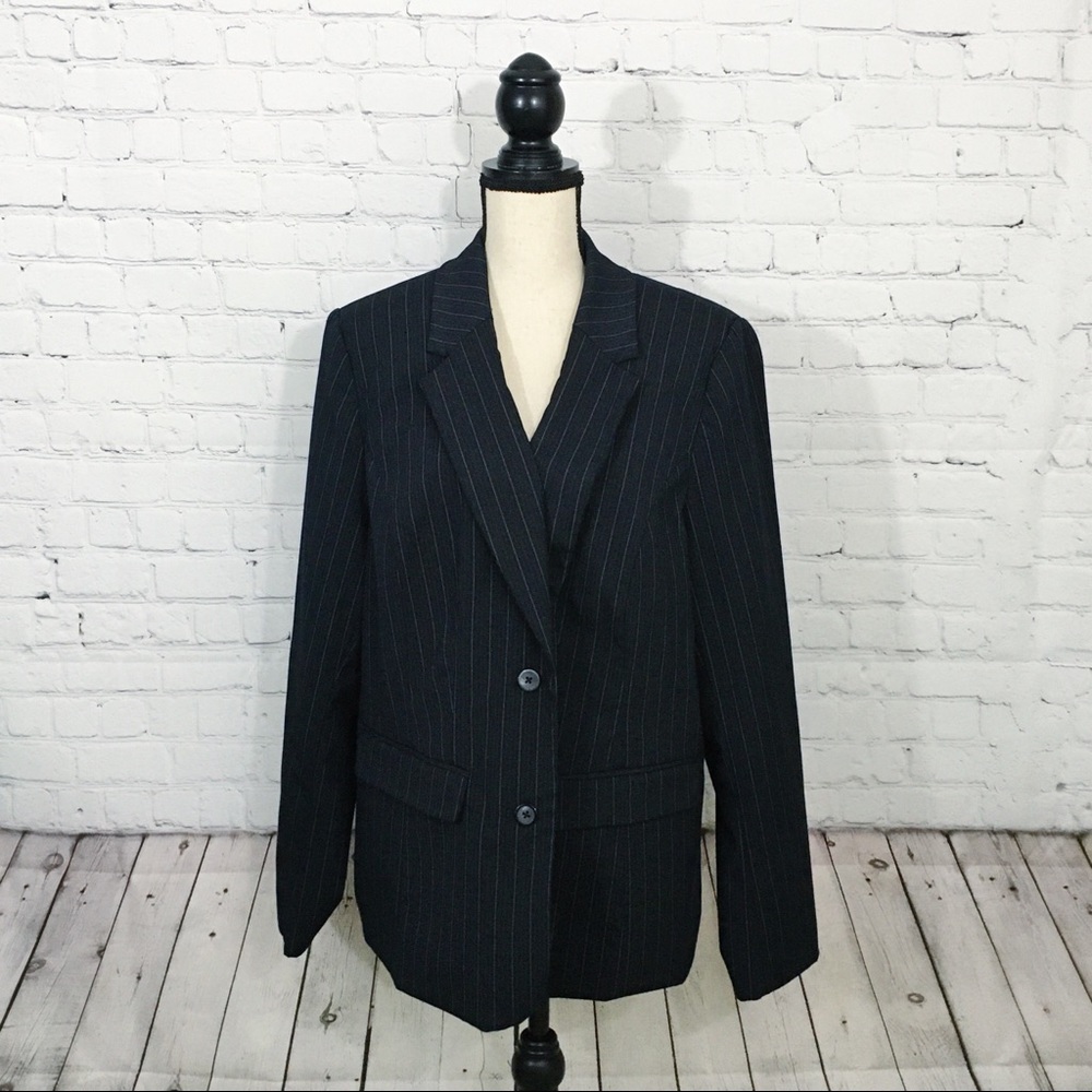 Lane Bryant Vertical Striped Blazer Size 24
